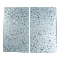 Herdabdeckplatten "Stein", 2 Stück grau