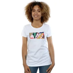 Women's Collage Logo Cotton T-Shirt in White Size: XL - White - Size: XL