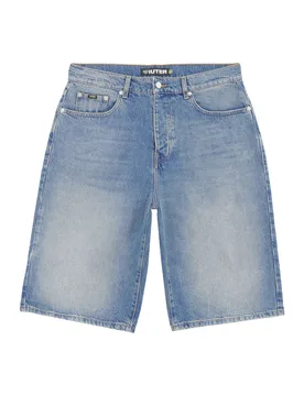 Baggy denim shorts di jeans con gamba larga - medium blue - IUTER - FashionsVida
