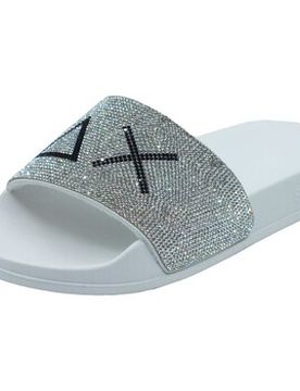 Zehensandalen X36211 Slippers Strass Logo 37;38 Female