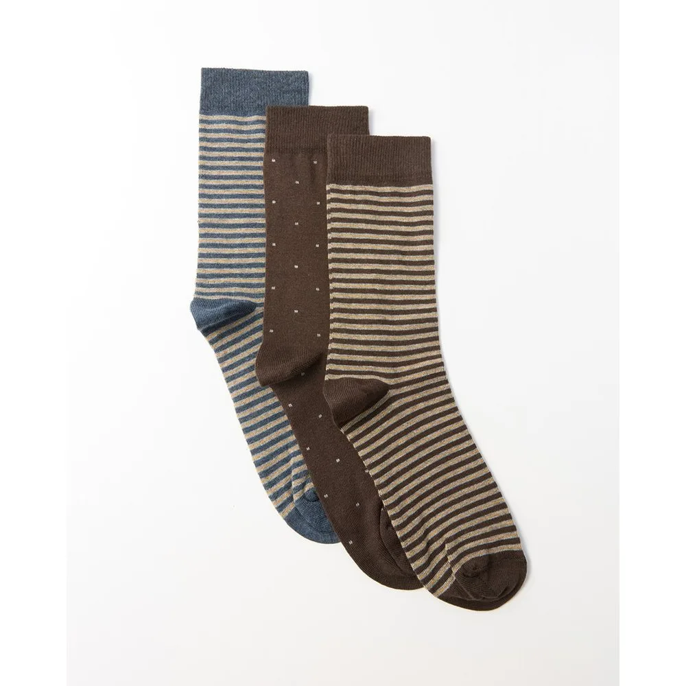 Pack 3 calcetines raya y lunares - Sfera - FashionsVida