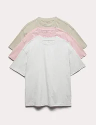Pack Pure Cotton T-Shirts (6-16 Yrs) Grey Mix male