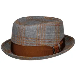 Milavo Pork Pie Cloth Hat by Alfonso DEste - denim - Size: S (54-55 cm)