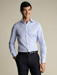 Slim Fit Non Iron Check Twill Shirt Blue male