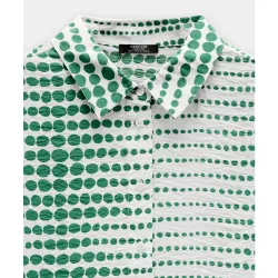 Camisa de mujer fluida con estampado de círculos