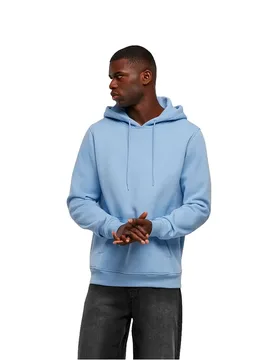 Felpa Con Cappuccio Nm010 Powder Blue M - New Morning Studios - FashionsVida