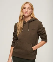 Superdry Damen Essential Hoodie mit Logo Braun - Größe: 34