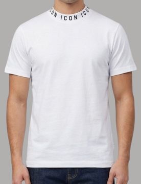 T-shirt in Cotone con Logo Collo Ripetuto