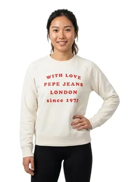 Felpa Bel Oyster White XL - Pepe jeans - FashionsVida