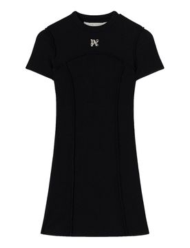Vestito con logo ricamato