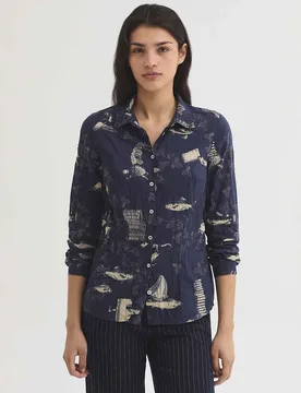 Camisa de mujer 100% algodón estampada - Nice Things - FashionsVida