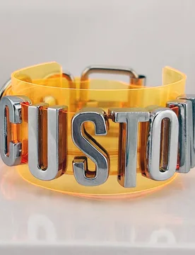 Fashion Colours PVC Customized Name Letter Bracelet Punk Harajuku Personal Custom Metal Cuff Jewelry Gift - Aliexpress - FashionsVida