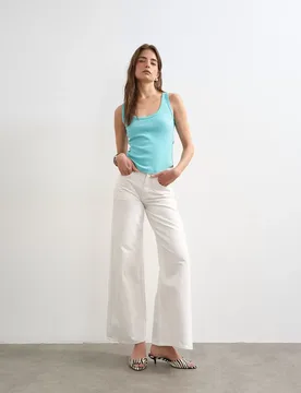 TSBRITT SL RIB SCOOP CURVE HEM VEST female - XS - FashionsVida