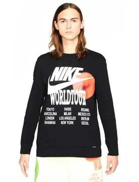 Long-Sleeve Top - Worldtour - T-Shirt-langarm - schwarz - Herren - Size: S - Nike - FashionsVida
