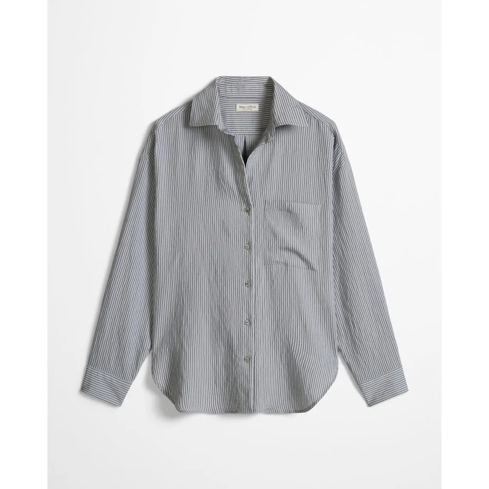 Blusa de mujer relajada de rayas de una mezcla de viscosa arrugada - MARC O'POLO - FashionsVida