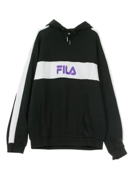 Felpa Leggera Cappuccio Uomo Jeremy Hoodie Black/bright White - Fila - FashionsVida