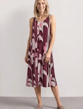 Knielanges Kleid mit Schnallendetail female Rot - Street One - FashionsVida