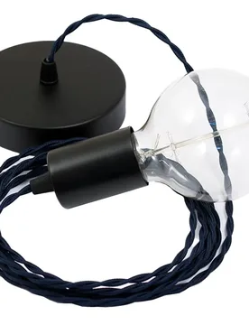 Cables Suspension Luminaire Tm20 50 Cm Dark Blue / Black One Size - Creative - FashionsVida