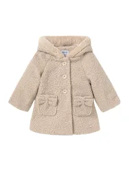 Giacca baby effetto pelliccia beige 80