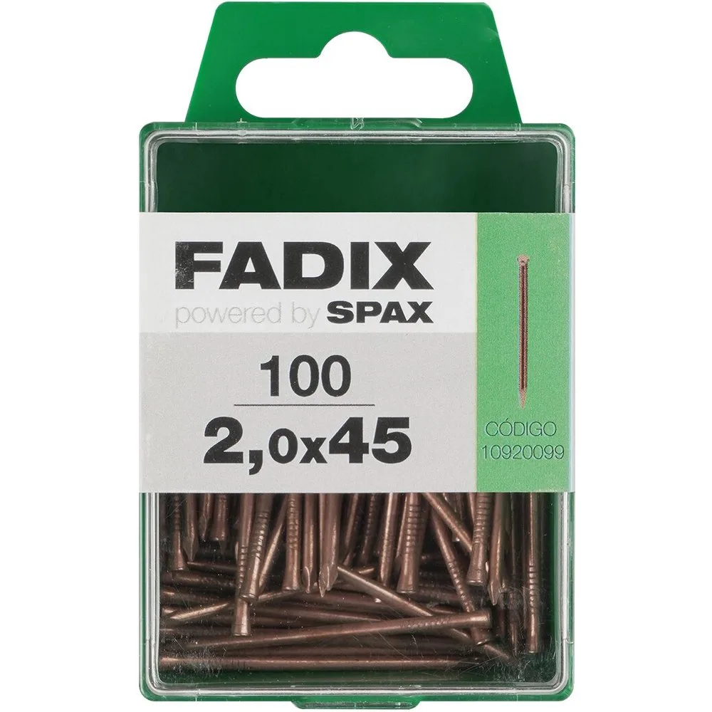 Clavo Acero Rodapiés Ø2 x 45 mm - Caja 100 Uds - FADIX - FashionsVida
