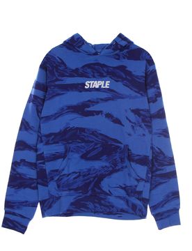 Felpa Leggera Cappuccio Uomo Popover Hoodie Blue