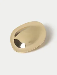 Gold Tone Clean Circular Brooch Gold female