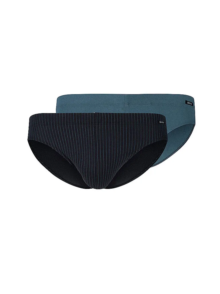 Slip 2er Pkg. COTTON MULTIPACK parisianbluestripes selection blu XXL - Skiny - FashionsVida
