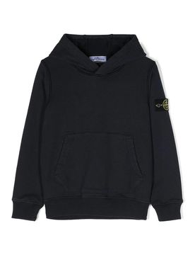 Felpa con cappuccio navy