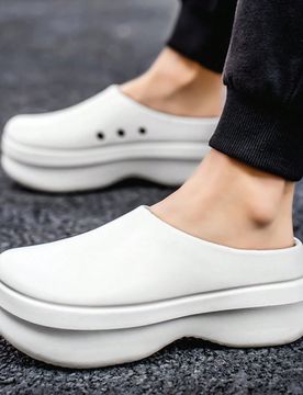 Zapatos nuevos para mujer primavera/verano 2025, zapatos de jardín, zapatos casuales cómodos para el hogar, zapatos para cocinero, puntera redonda,