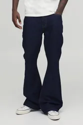Mens Basic Extreme Flared Fit Jeans - Indigo Blue Cotton - Size 46 Regular