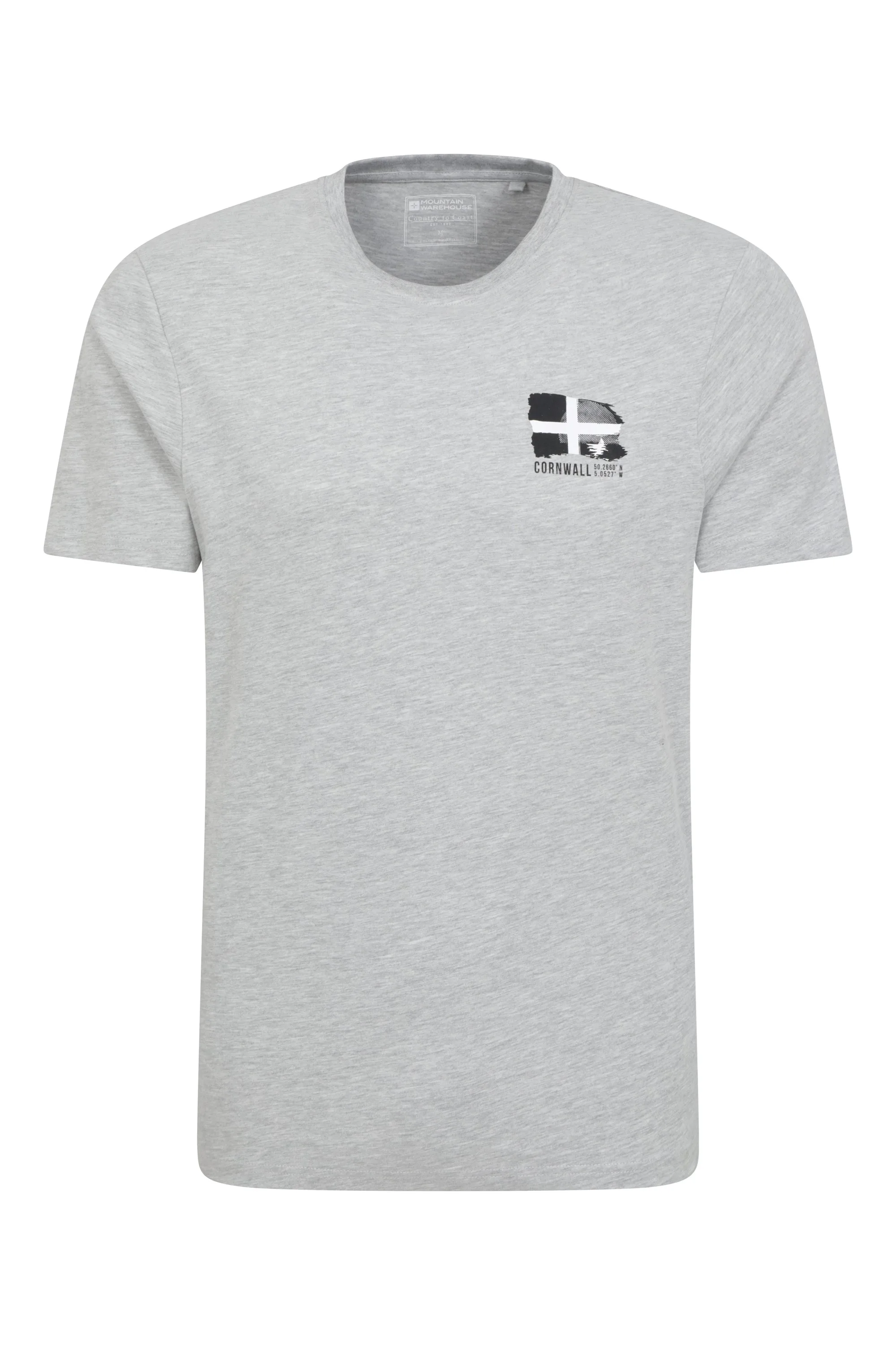 Cornwall Mens T-Shirt - Grey - Mountain Warehouse - FashionsVida