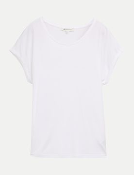 Basic T-Shirt Weiß M