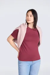 Everyday Fit Womens T-Shirt - Burgundy - Burgundy - Size: 14
