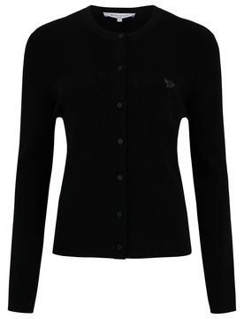 Maison Kitsuné Ribbed Crewneck Cardigan