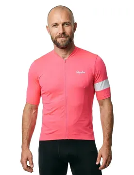 Maglia A Maniche Corte Core High-Vis Pink / White