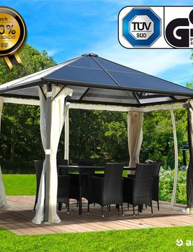 Alu Gartenpavillon SUMMERDREAM 3x3m beige