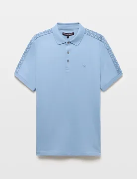 Polo de hombre de manga corta con cenefa lateral con logos - Michael Kors - FashionsVida