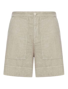 Pantaloncini di lino a gamba larga