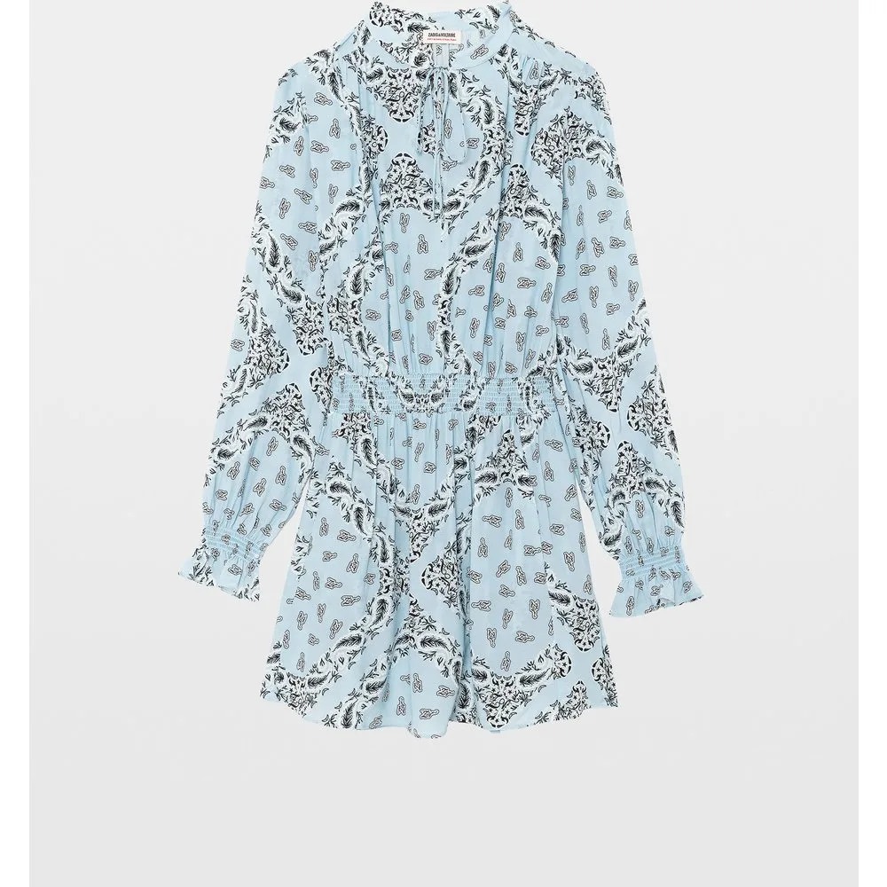 Zadig & Voltaire - Vestido corto estampado de manga larga - Zadig & Voltaire - FashionsVida
