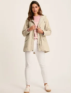 Cotton Rich Hooded Raincoat Neutral female - Joules - FashionsVida
