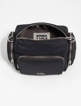 Bandolera de mujer con cierre de cremallera y logo - Bimba y Lola - FashionsVida