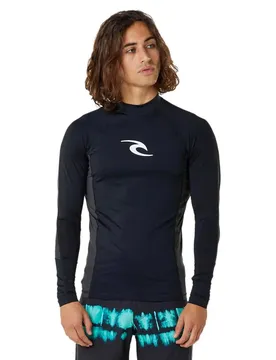 Rash Guard Manches Longues Waves Upf Perf Black XS