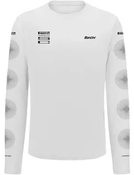 Maglietta A Maniche Lunghe Pirelli Wheel White