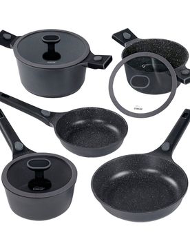STONELINE SMART Kochgeschirr-Set 8-teilig 18/20/24 mit Deckeln - Grau