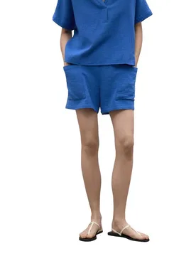 Pantaloni Corti Yera Mediterranean Blue S - Ecoalf - FashionsVida