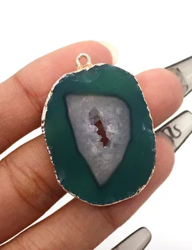 Fashion Colorful Natural Raw Stone Polished Agate Slices Bezel-set Hollow Gold-plated Single-hole Pendant DIY Jewelry Accessory - Aliexpress - FashionsVida