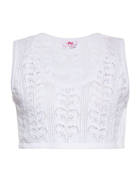 MYMO Top de punto blanco