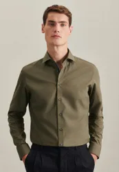 Slim Business Hemd Uni Grün 36
