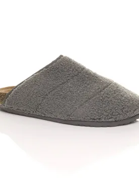Women's Flat Heel Footbed Mules Slippers in Grey Size: 7 - Grey - Size: 7 - Ajvani - FashionsVida