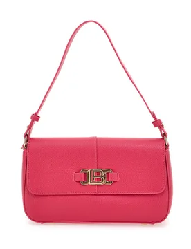 Borsa a Spalla Fucsia con Plancetta Dorata 121-3 - Laura Biagiotti - FashionsVida